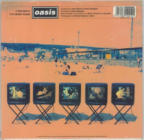 oasis – Roll With It 7\" CRE212 Oasis – Roll With It – Vinyl (White, 12